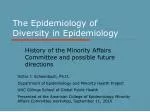 The Epidemiology of Diversity in Epidemiology