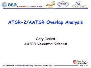 ATSR-2/AATSR Overlap Analysis