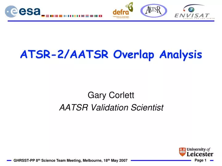 atsr 2 aatsr overlap analysis