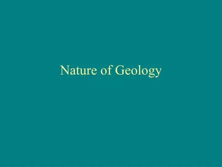 nature of geology