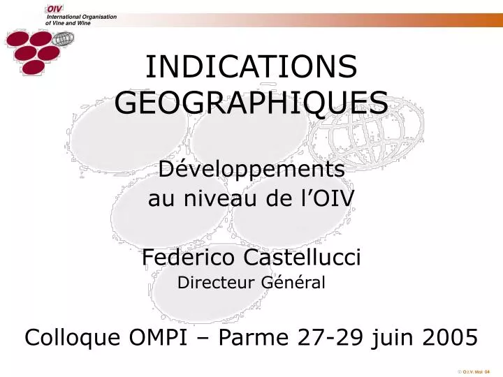 indications geographiques