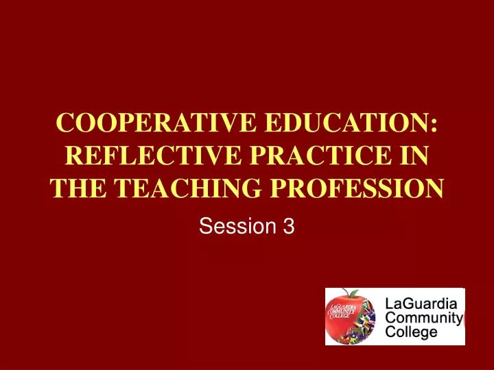 cooperative education reflective practice in the teaching profession