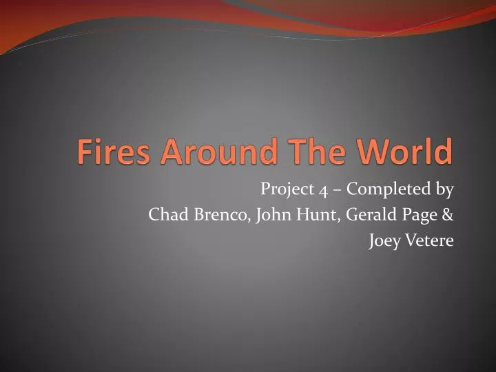 fires around the world