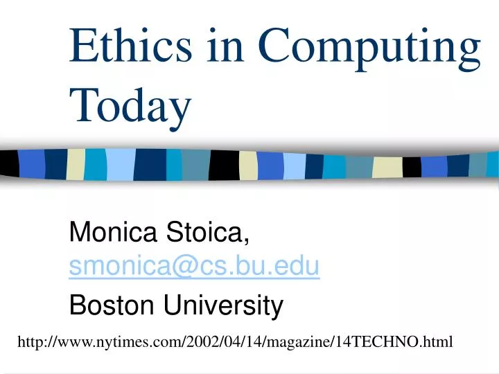 ethics in computing today