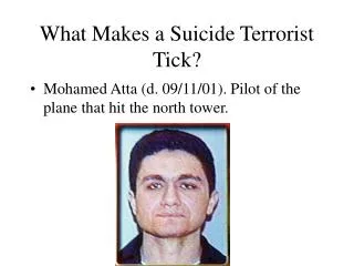 What Makes a Suicide Terrorist Tick?