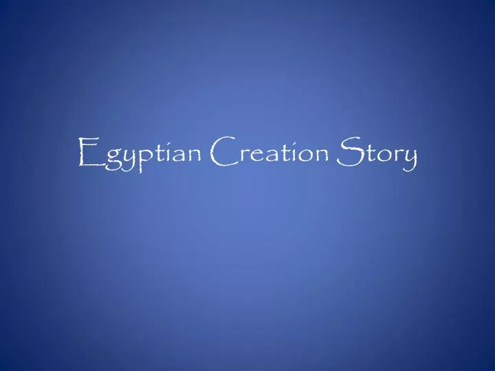 egyptian creation story