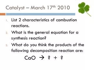 catalyst march 17 th 2010