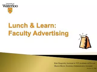 Lunch &amp; Learn: Faculty Advertising
