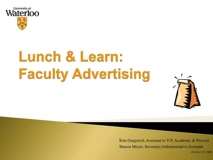 lunch learn faculty advertising