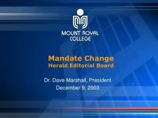 Mandate Change Herald Editorial Board