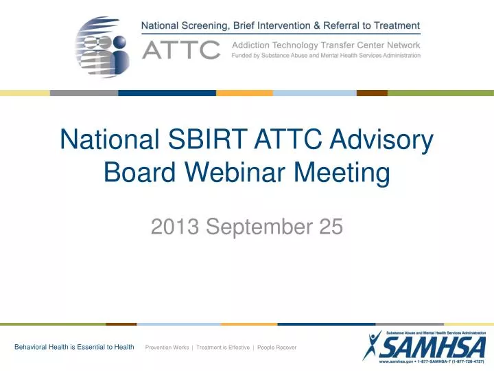 national sbirt attc advisory board webinar meeting