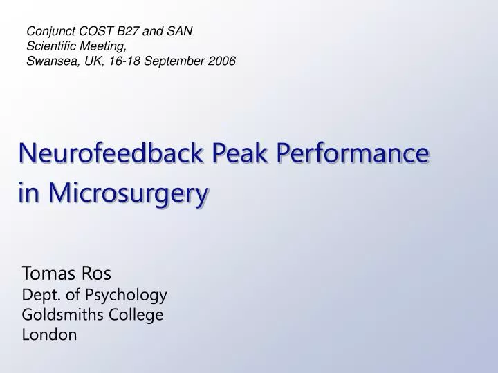 neurofeedback peak performance in microsurgery