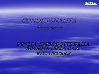 condizionalita i ntroduzione