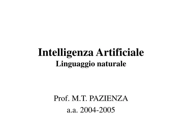 intelligenza artificiale linguaggio naturale
