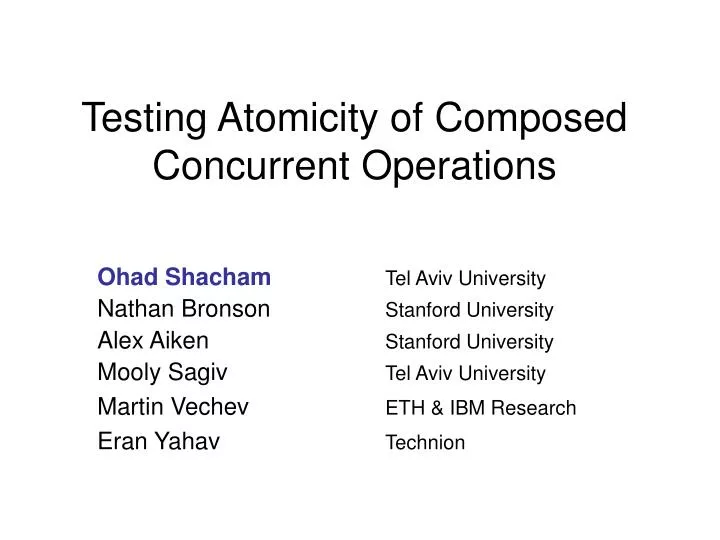 testing atomicity of composed concurrent operations