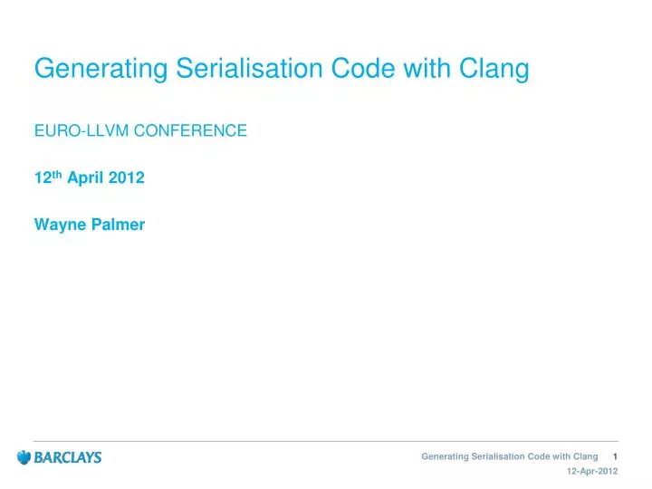 generating serialisation code with clang