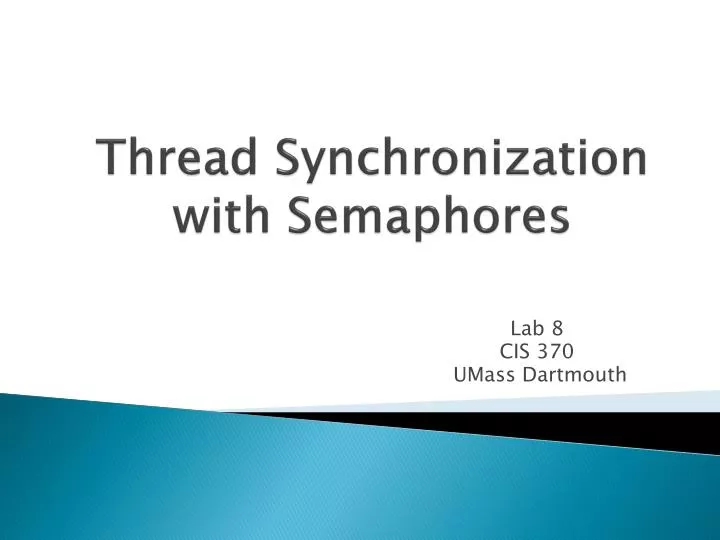 thread synchronization with semaphores