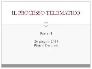 il processo telematico