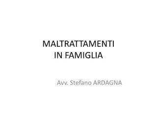 maltrattamenti in famiglia