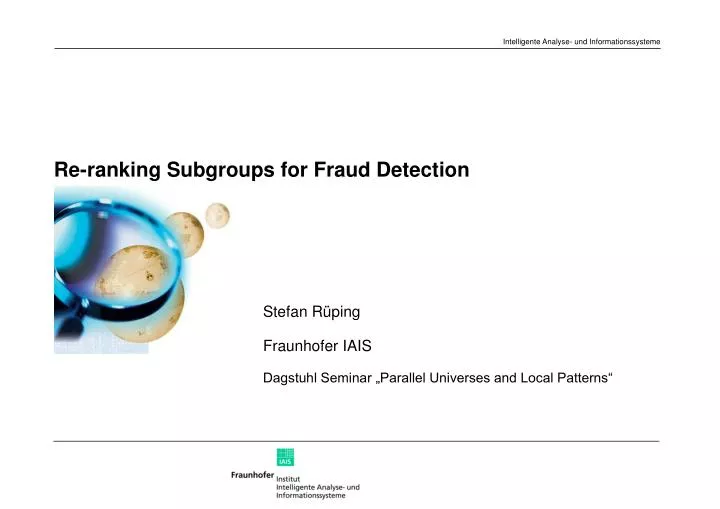 re ranking subgroups for fraud detection