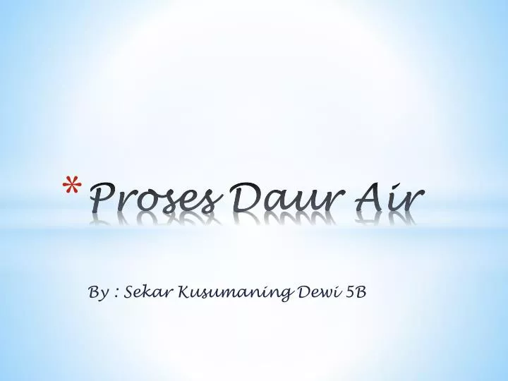 proses daur air