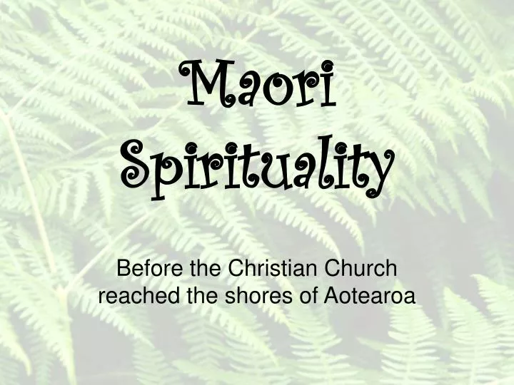 maori spirituality