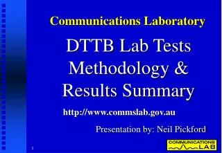 DTTB Lab Tests Methodology &amp; Results Summary