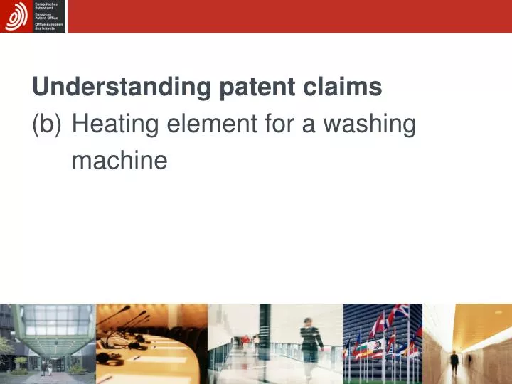 understanding patent claims b h eating element for a washing machine