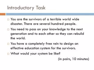 Introductory Task