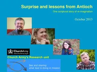 Surprise and lessons from Antioch