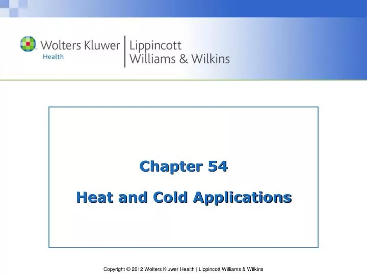 chapter 54 heat and cold applications