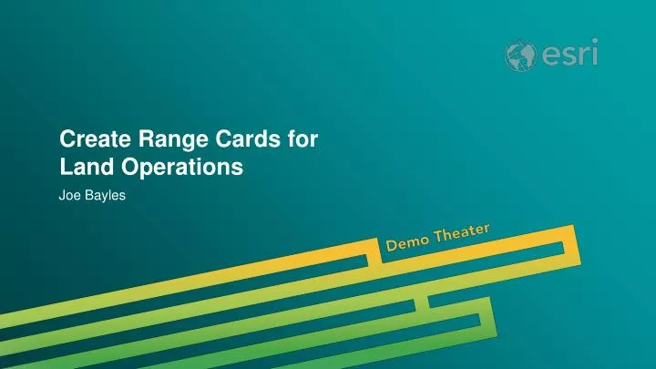 create range cards for land operations