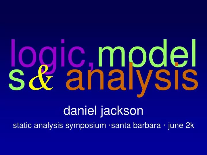 daniel jackson static analysis symposium santa barbara june 2k