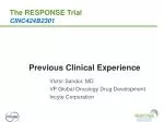 Previous Clinical Experience - slide 1