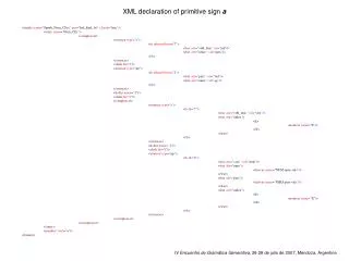 XML declaration of primitive sign a