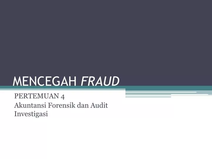 mencegah fraud