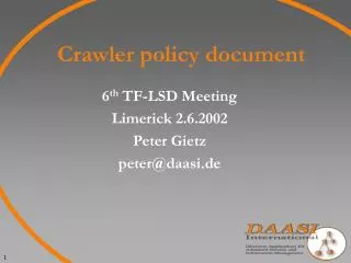 Crawler policy document