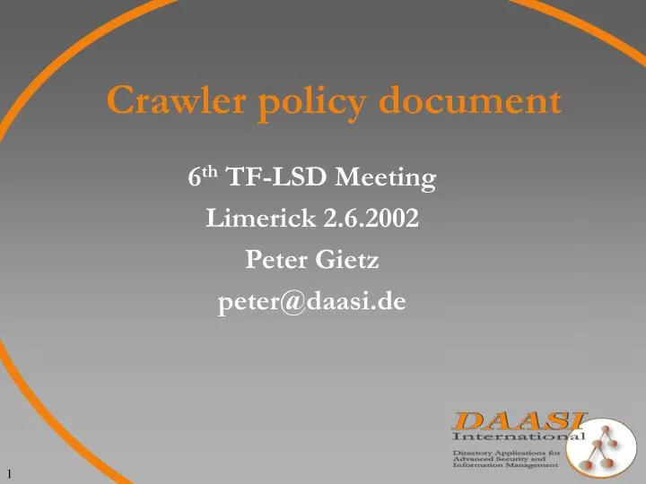 crawler policy document