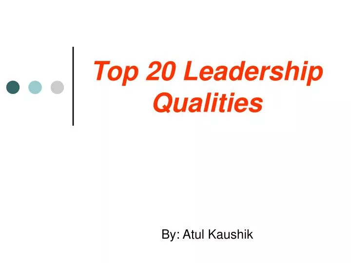 top 20 leadership qualities