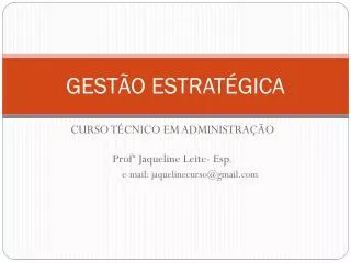 gest o estrat gica