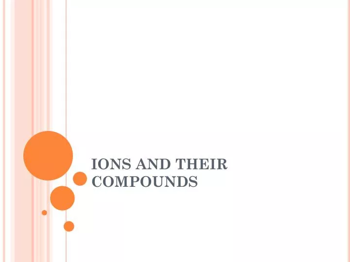 ions and their compounds