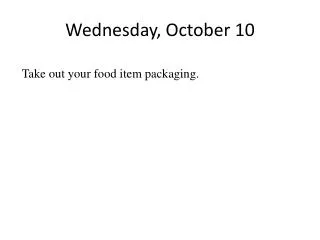 wednesday october 10