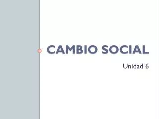 cambio social