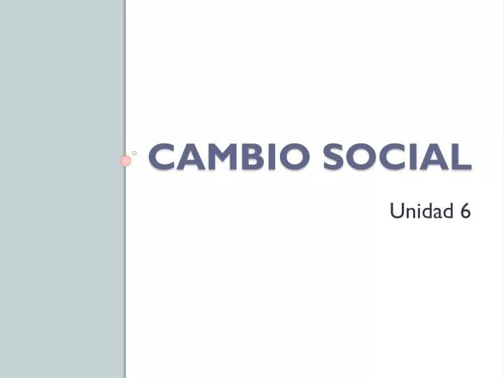 cambio social