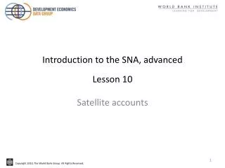 Introduction to the SNA, advanced Lesson 10