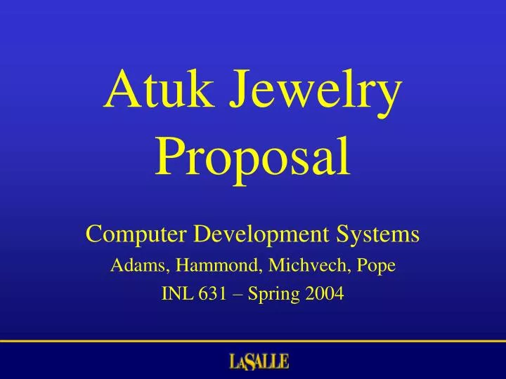 atuk jewelry proposal