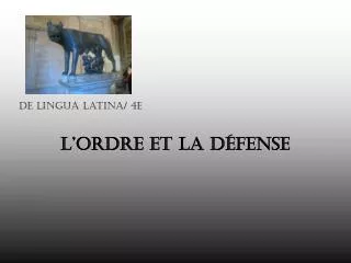 de lingua latina 4e