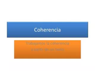coherencia