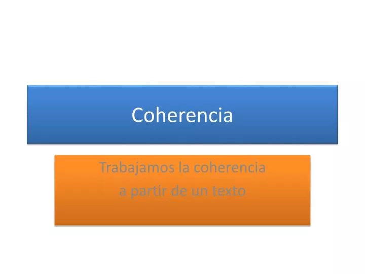 coherencia