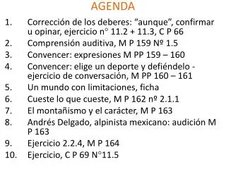 agenda